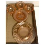Pink glassware