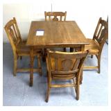 Solid, Birchwood, kitchen table, 4 matching