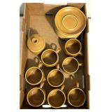English denby brown speckled set