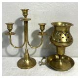 Brass candle holders