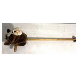 Vintage horse on wooden stick-people pals