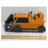 Structo Construction Company steel toy bulldozer
