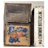 3 vintage wooden crates-advertising