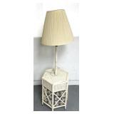 Wicker stand/lamp combo