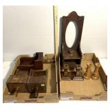 Wood candle holders decor