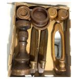 Wooden candle holders