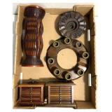 Wooden decor/vace/candle holder/cuzzies