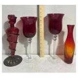 Red glassware