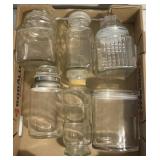 Clear glass canisters/jars