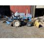 Mitsubishi D1500 Tractor w/Rear Tiller & JD Blade