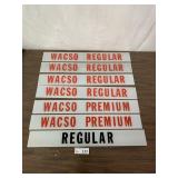 Vintage Glass WASCO Gas Pump Signs