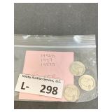 (3) Silver Washington Quarters