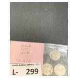 (3) Silver Washington Quarters