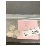 (3) Silver Washington Quarters