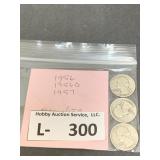 (3) Silver Washington Quarters