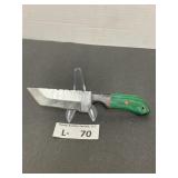 Damascus Style Knife w/Sheath approx 3"