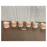 (6) Vintage Santa Claus Mugs
