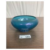 Vintage Fenton? Celeste Blue Stretch Glass Bowl