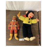 (2) Vintage Plush Dolls - Burger King & Monkey