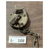 Vintage CRI & P Railroad Lock & Key