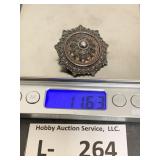 Silver Broach marked 925 11.63g