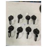 (8) NOS Metal Coat Hooks