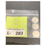 (3) Silver Washington Quarters