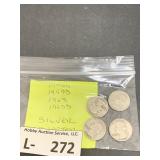 (4) Silver Washington Quarters