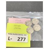(4) Silver Washington Quarters