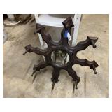 Wood Wall Mount Mirrored Coat Hat Rack