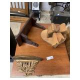 (3) Wood Wall Mount Shelf Decor