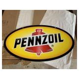 NOS Metal Pennzoil Double Sided Sign