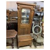 Vintage Oak Hall Tree w/Storage