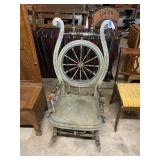 Antique Rocking Chair "Spinning Wheel Chair"