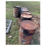 (8) Metal Barrels Burn Barrels