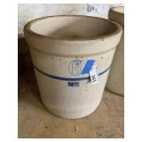 Vintage Crock Churn #6 Blue Band