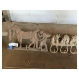 (2) Metal Horse Coat Hat Racks