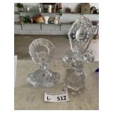 (2) Cut Glass Perfume Bottles