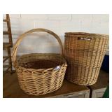 (2) Large Wicker Baskets