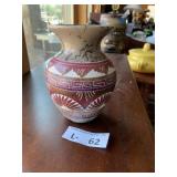 American Navajo Horse Hair Pottery Vase