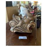 Antique Deer TV Lamp Planter