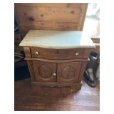 Antique Marble Top Cabinet