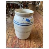 Vintage #4 Stoneware Churn Double Blue Line