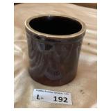 Small BRown Stoneware Crock