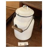 Enamelware Milk Can