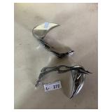 Chrome Flame Style Motorcycle Mirrors