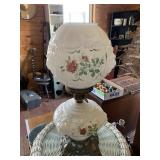 Antique Milk Glass Gone With The Wind Lamp