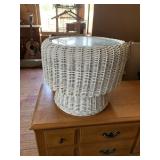 Wicker Glass Top Table