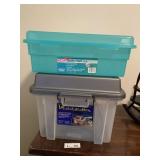 (2) Plastic Storage Totes