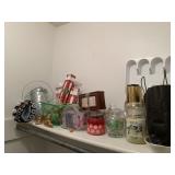 MIsc Decor on Closet Shelves